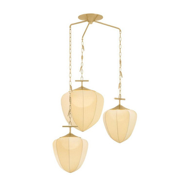 Hoshi 3 Light Chandelier 60.75 Inch Tall and 44 Inch Wide by Corbett - 580-44-VB