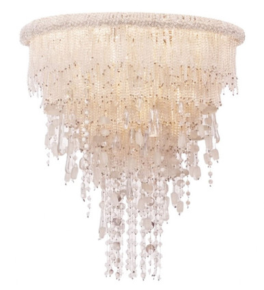 Crystal Reign 6 Light 30 Inch Wide Flush Mount by Minka Metropolitan - N1514-613