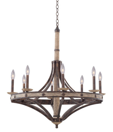 Coronado 8 Light Large Round Chandelier by Kalco - 7049FG