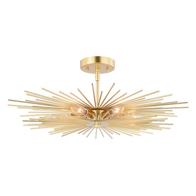 Nikko 6 Light 27.5 Inch Wide Semi Flush Mount by Vaxcel - C0228