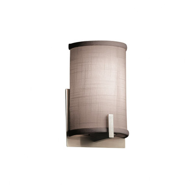 Textile Century 1 Light ADA Gray Wall Sconce by Justice Design - FAB-5531-GRAY