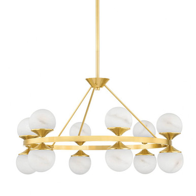 Grafton 12 Light Large Chandelier by Hudson Valley - 8236-AGB