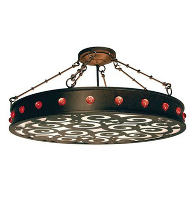 Jules 16 Light Semi Flush Mount 22 x 42 Inches by Meyda Tiffany - 115172