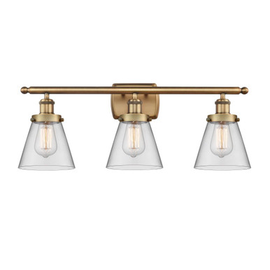 Cone 3 Light Bath Vanity 11 Inch Tall and 26 Inch Wide by Innovations - 916-3W-G6