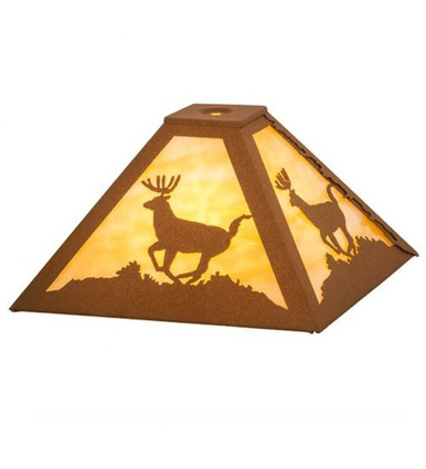 Lone Deer Square Glass Shade by Meyda Tiffany - 15265