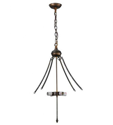 Bark Rod 4 Light Inverted Hanger by Meyda Tiffany - 142997