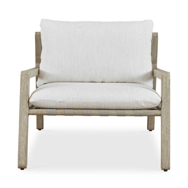 Strapped Outdoor Lounge Chair 29 Inch Tall and 34 Inch Wide by uttermost - 53072