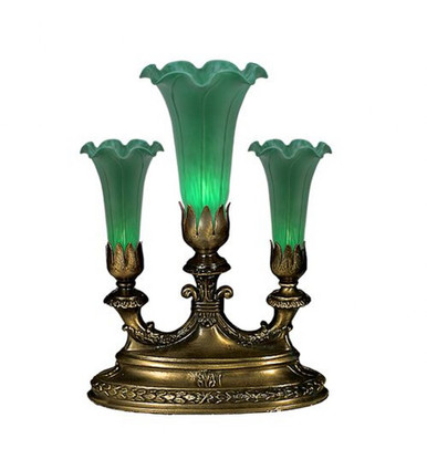 Pond Lily 3 Light Accent Lamp 13 In H and 4.5 In W by Meyda Tiffany 11265 - 11265