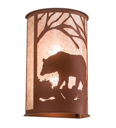 Bear at Dawn 2 Light Wall Sconce 20 x 13 Inches by Meyda Tiffany - 197064