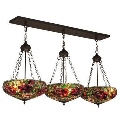 Tiffany Peony 9 Light Island Pendant 30 x 17 Inches by Meyda Tiffany - 175538