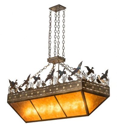 Ducks in Flight 8 Light Inverted Pendant 33 x 18 Inches by Meyda Tiffany - 194483