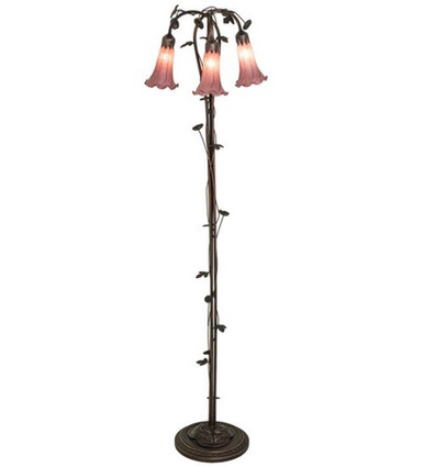Pond Lily 3 Light Floor Lamp 58 In H and 16 In W by Meyda Tiffany 48433 - 48433