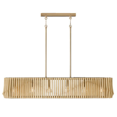 Archer 6 Light Linear Chandelier 7.5 Inch Tall and 41 Inch Wide by Capital - 844661BWB