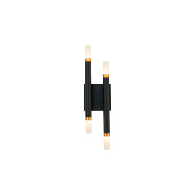 Draven 14W LED Wall Sconce 18.38 Inch Tall and 4.75 Inch Wide by Kuzco - WS19705-BK-UNV