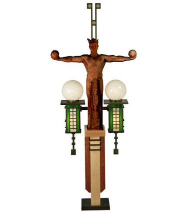 Mercury 2 Light Outdoor Pier Mount 57 x 23 In by Meyda Tiffany - 126792