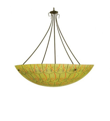 Hand Painted Estratto 48W 4 LED Inverted Pendant 198 x 46 Inch by Meyda - 254757