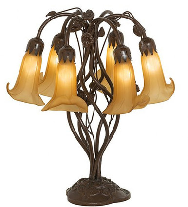 Pond Lily 6 Light Table Lamp 19 In H and 18.5 In W by Meyda Tiffany 255814 - 255814