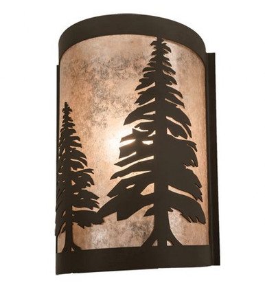 Tall Pines 1 Light Right Wall Sconce 12 x 8 Inches by Meyda Tiffany - 200797