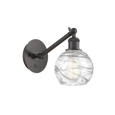 Athens Deco Swirl 1 Light Wall Sconce 8.13 X 5.88 Inch Wide by Innovations - 317-1W-G1213-6