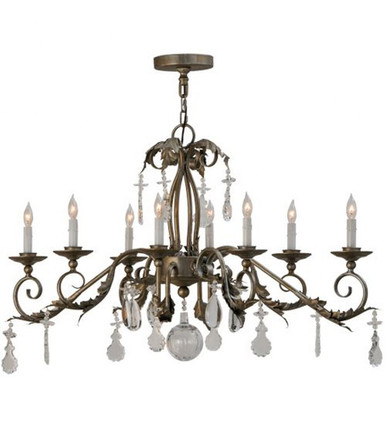 Windsor 8 Light Oblong Chandelier 32 x 17 Inches Wide by Meyda Tiffany - 143961