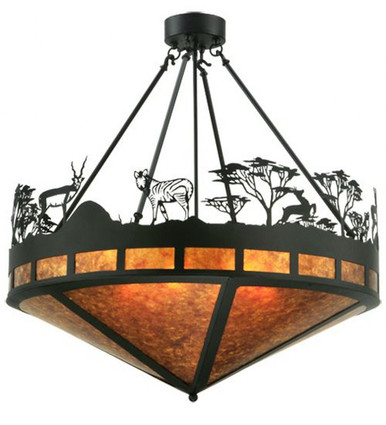 Serengeti 6 Light Inverted Pendant 36 x 29 Inches by Meyda Tiffany - 130870