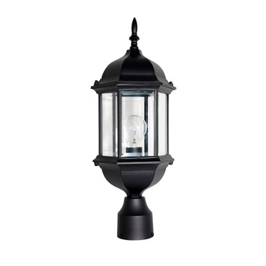 Devonshire  One Light Outdoor Post Lantern by Designers Fountain - 2976-bk