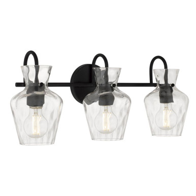 Hollis 3 Light Bath Vanity 9.5 Inch Tall and 22 Inch Wide by Quoizel - HLL8622MBK