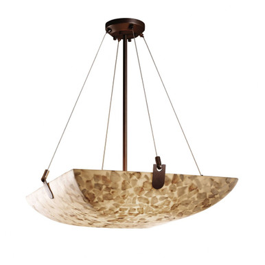Alabaster Rocks U Clips 6 Light Square Large Pendant by Justice Design - ALR-9622-25