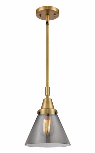 Cone 1 Light Stem Mini Pendant 11.13 Inch Tall X 8 Inch Wide by Innovations - 447-1S-BB-G43