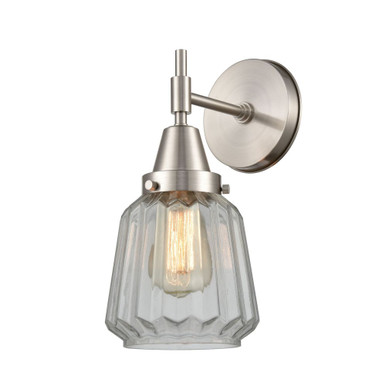 Chatham 100W 1 LED Wall Sconce 12 Inch Tall and 7 Inch Wide by Innovations - 447-1W-SN-G142-LED