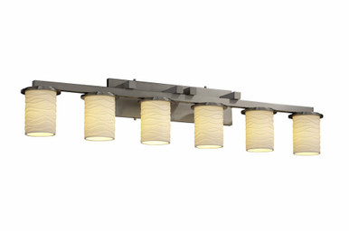 Limoges Dakota 6 Light Vanity Light by Justice Design - POR-8786-10-WAVE