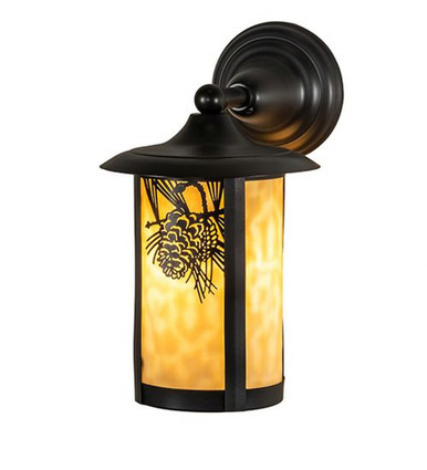 Fulton Winter Pine 1 Light Wall Sconce 13 x 8 Inches by Meyda Tiffany 51637 - 51637