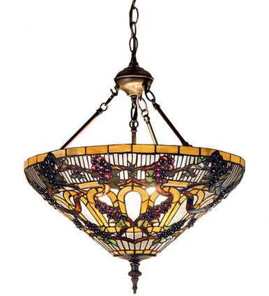 Jeweled Grape 3 LED Large Pendant 30.5 Inch Tall by Meyda Tiffany - 19512