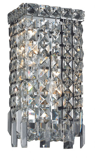 Maxime 2 Light Steel Wall Sconce 13 Inch Tall by Elegant - V2033W6
