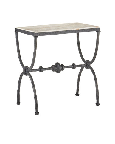 Agora Side Table 25 Inch Tall and 22.5 Inch Wide by Currey Company - 4000-0243