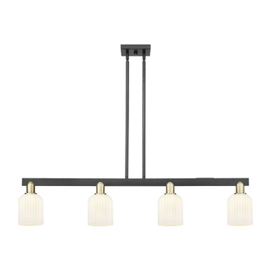 Bridal Veil 4 Light Stem hung Island 9.88X47.75 Inch Wide by Innovations - 716-4I-G559-5