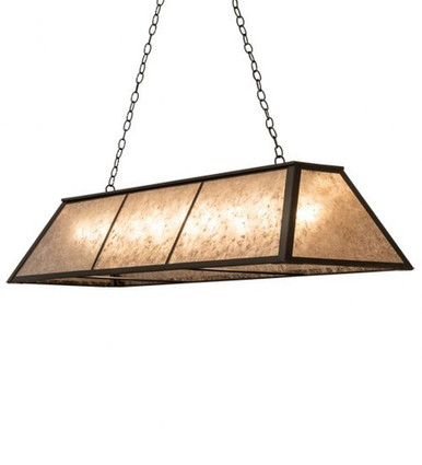 Tri Panel 9 Light Oblong Pendant 21 x 17 Inches by Meyda Tiffany - 240397