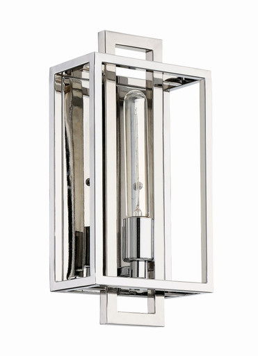 Cubic One Light Wall Sconce 8 inches wide by 15.5 inches high by Craftmade - 41561-CH