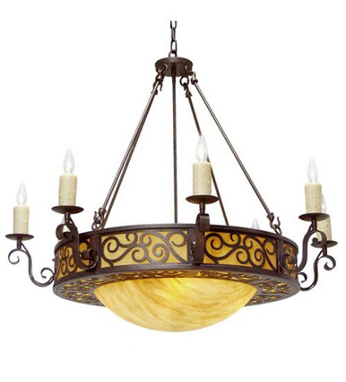 Delano 8 Light Chandelier 37 x 42 Inches Wide by Meyda Tiffany - 120294