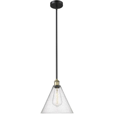 Berkshire Glass 1 Light Stem Hung Mini Pendant 12.5 X 12 by Innovations - 616-1S-GBC-12