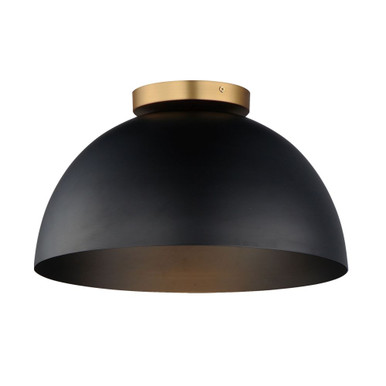 Thelonious 1 Light 15.75 Inch Wide Flush Mount by Maxim - 10029BKNAB