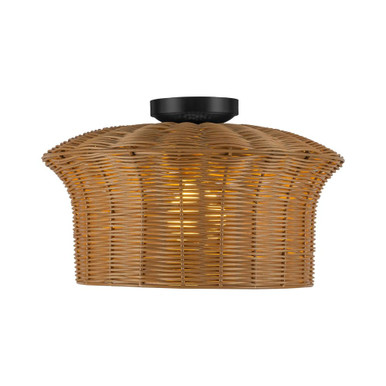 Kai 1 Light Semi Flush Mount 9.5 Inch Tall and 16 Inch Wide by Alora - SF641016