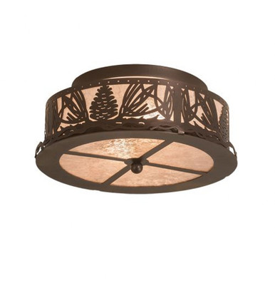 Mountain Pine 2 Light Flush Mount 6.5 x 16 In by Meyda Tiffany - 199346