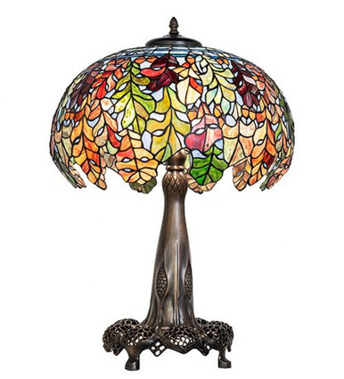 Leaf  3 Light Table Lamp 31 Inch H and 21 Inch W by Meyda Tiffany - 259357