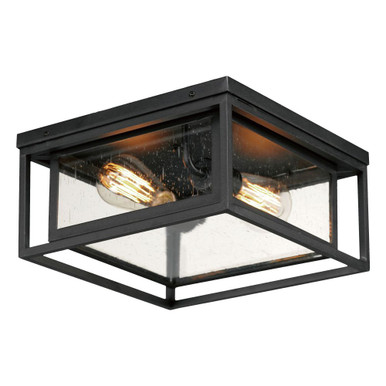 Cabana VX 2 Light 12 Inch Wide Outdoor Flush Mount by Maxim - 40661CDBK