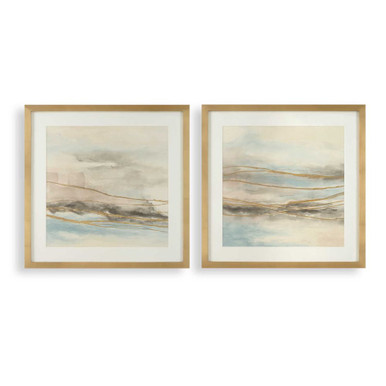 So Golden Abstract Landscape Art (Set of 2) 29.5 Inch Tall by Uttermost - 32461