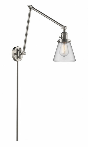 Cone 1 Light 6" Adjustable Swing Arm Wall Sconce 30X8 Inch by Innovations - 238-SN-G62