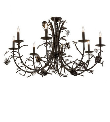 Pinecone 8 Light Chandelier 26 x 42 Inches Wide by Meyda Tiffany - 161106