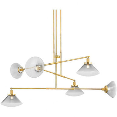 Mendon 6 Light Oversized Chandelier by Hudson Valley - 1936-AGB