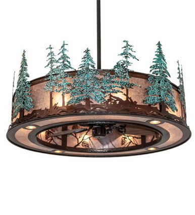 Tall Pines 8 Light Fandelier 22 In H and 44.5 In W by Meyda Tiffany - 230672